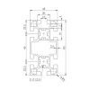 Aluminium Profile 45x90 อลูมิเนียมโปรไฟล์ 45x90 สำหรับซีรีย์ 10