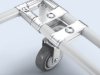 ข้อต่อยึดล้อ Caster Mount Strap CM-100 สำหรับโครงท่อ Lean Pipe