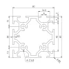 Aluminium Profile 60x60 Series8 อลูมิเนียมโปรไฟล์ 60×60 mm