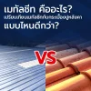 เมทัลชีท คืออะไร? เปรียบเทียบเมทัลชีทกับกระเบื้องปูหลังคา แบบไหนดีกว่า? เมทัลชีท คืออะไร? เปรียบเทียบเมทัลชีทกับกระเบื้องปูหลังคา แบบไหนดีกว่า?
