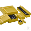 กล่องกระดาษสีทองแบบมีโบว์ สำหรับใส่เครื่องประดับให้เป็นของขวัญ แพ็คเกจร้านค้าเพิ่มมูลค่า สีทองเงามงคลให้ความร่ำรวย