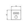 Square tripple Function Thermostatic Trim E6D05NB2