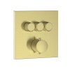 SERENFLOW Square 3 Way Thermostatic Trim Gold B6D09SB2AR