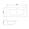 COUNTERTOP WASHBASIN 80 CM.  LB-DEAN-800-CT