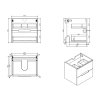 MAIN CABINET ONE DRAWER 600x455x520 LB-SNOW-60-MC