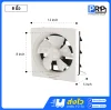 Bewon พัดลมดูดอากาศ ติดวงกบ Wall Exhaust Fan
