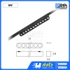 SL โคม Magnetic กลิลล์ LED Track Light สำหรับรางแม่เหล็ก 6.5 มม.