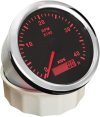Kus 85mm Tachometer RPM REV Counter with Hour Meter 4000RPM with Backlight 12V/24V (4K-Black+Stainless Steel)