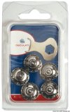 Loxx SS male snap fastener w/knurled ring N. 5 CODE 10.444.51