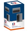 6-switche aluminium vertical panel