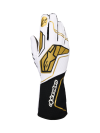 ALPINESTARS KARTING GLOVES TECH-1 KX V4 - (WHITE/BLACK/GOLD)