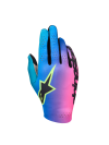 ALPINESTARS SIM GLOVES GRAPHIC 2 - (Pink Fluo/Cyan/Black/Safety Yellow)