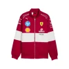 Scuderia Ferrari F1 2025 Team Vintage Racing Jacket - Dark Cherry