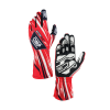 OMP KARTING GLOVES KS-4 ART - (RED-WHITE)