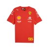 Scuderia Ferrari F1 2024 Men's Carlos Sainz Team T-Shirt - Red