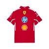 Scuderia Ferrari F1 2025 Men's Team Polo Shirt - Dark Cherry