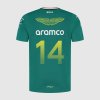 Aston Martin F1 2025 Fernando Alonso Team T-Shirt - Green