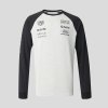 Red Bull Racing F1 Classic Raglan Long Sleeve Tee Unisex - Off White Marl/Printers Ink