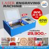 เครื่อง Laser Engraving ขนาด 20x30 ซม.Standard กำลังหลอด 40W