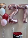 Pink Red Flower Balloon Set