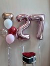 Pink Red Flower Balloon Set