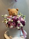 Lilac Tone Box with Teddy