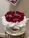 Asymmetrical Red Rose Box