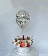 Orange Rose & Red Spray Rose Flower Box