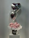 Asymmetrical 20 Pink Roses Box