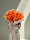 20 Orange Roses Foam Wrapping