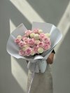 20 Pink Roses With White Pingpong Bouquet