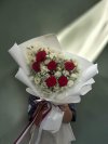 10 Stems Red Roses White Laisanthus Bouquet S