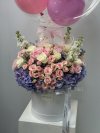 Pastel Sky & Blush Blue Pink White Bloom Box
