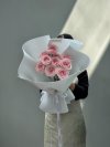 10 Pink English Roses Foam Wrapping Bouquet