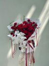 Luxury 50 Red Roses With Orchids Bouquet