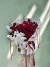 Luxury 50 Red Roses With Orchids Bouquet