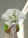 10 White Tulips Foam Wrapping