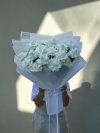 20 White Roses White Foam Wrapping