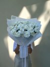 20 White Roses White Foam Wrapping