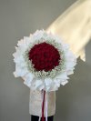 50 Red Roses With Gypso Cloud XL