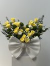 White Bow Jumbo Yellow and Green Themed