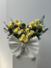 White Bow Jumbo Yellow and Green Themed