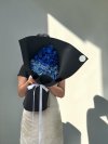 20 Ecuadorian Roses Dark & Light Blue Black Foam Wrapping