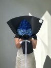 20 Ecuadorian Roses Dark & Light Blue Black Foam Wrapping