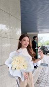 10 White English Roses Foam Wrapping Bouquet