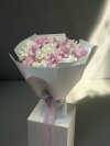 20 Pink and White Roses Foam Wrapping Bouquet