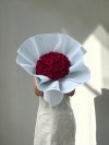30 Red Roses With Initial Cloud Foam Wrapping