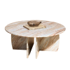 Mable Coffee Table Circle Circular Top Oval Leg