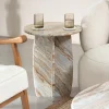 Mable Side Table Circilar Edge Oval Designed