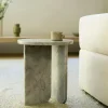 Marble Side Table Round Edge Standard U Leged